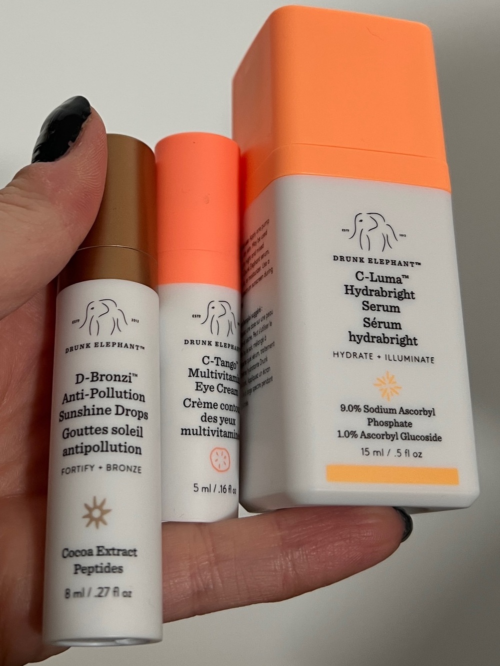 New Drunk Elephant Skin Care D-Bronzi, C-Luma, C-Tango